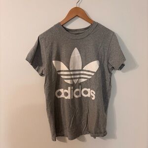 Adidas Trefoil Logo T-shirt Grey XS (Fits oversized) GUC